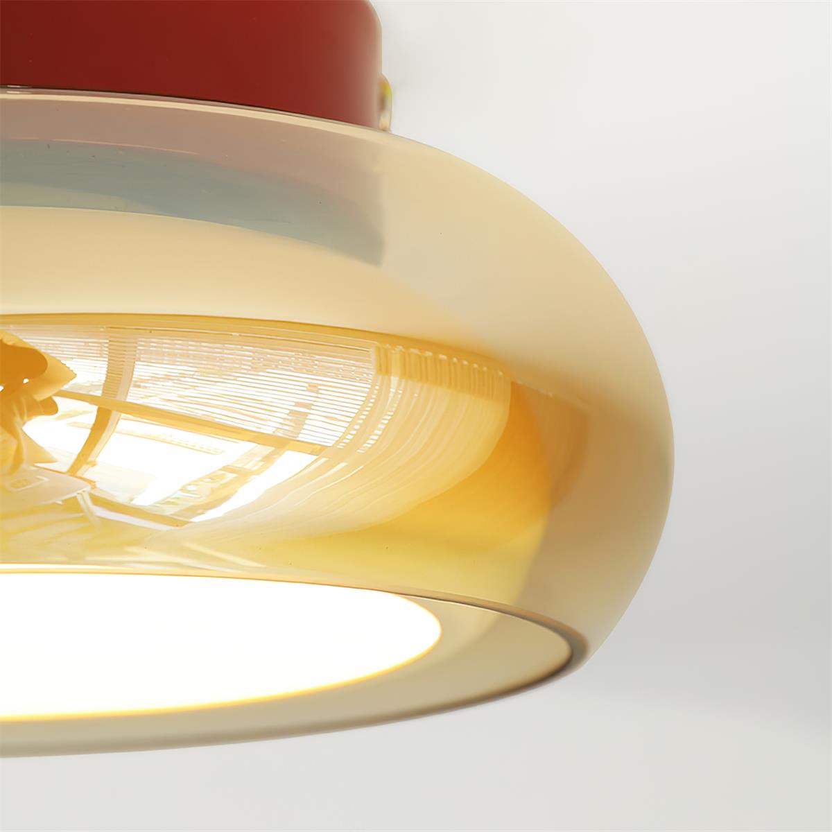 Plafondlamp Retro Glas Flush Mount Rond Gekleurde Band Woonkamer Slaapkamer LED Sfeerverlichting Design | Sulvida