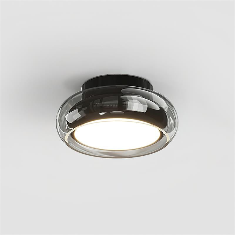 Plafondlamp Retro Glas Flush Mount Rond Gekleurde Band Woonkamer Slaapkamer LED Sfeerverlichting Design | Sulvida