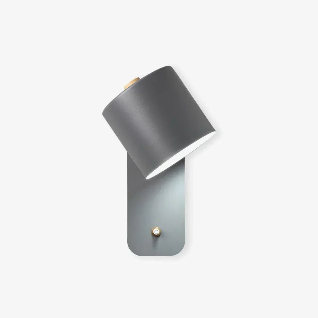 Cilindervormige Wandlamp met Stekker IJzer E27 LED Lichtbron Minimalistische Wandverlichting Bedlamp | Sulvida