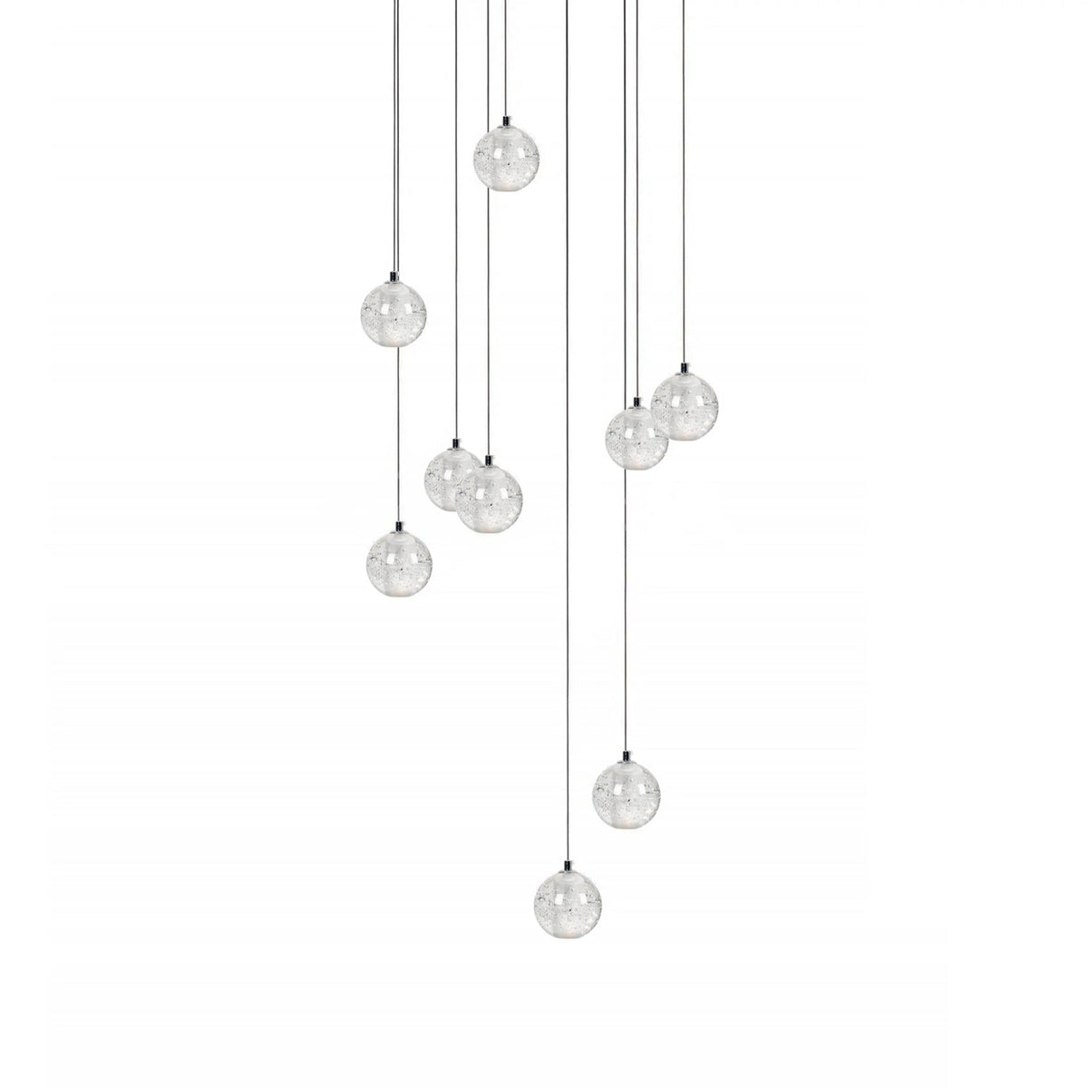Kristallen Bollenlamp Hanglamp Meervoudig Chroom Glas Eethoek Woonkamer Plafondverlichting Modern Design Interieur | Sulvida