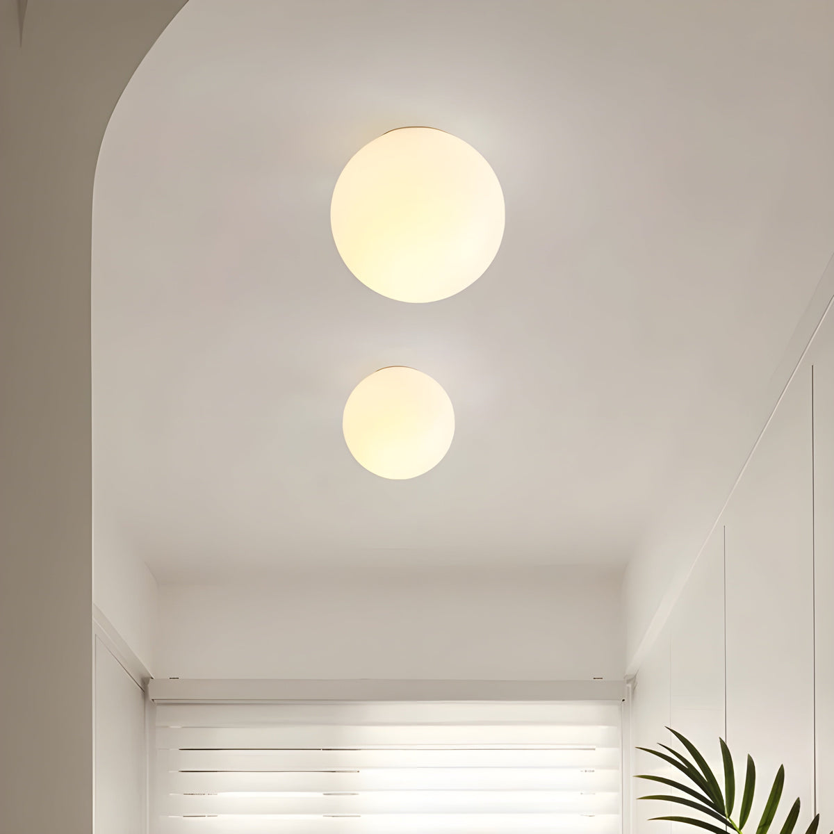 Glazen Wandlamp Rond met Diffuus Licht voor Slaapkamer Woonkamer Gang Matglas Bolvormig Wand Armatuur | Sulvida