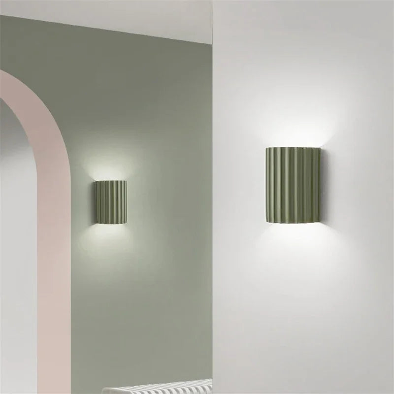 Moderne Wandlamp met Reliëf Hars Wit Groen Bruin Zwart Omhoog Omlaag Verlichting Slaapkamer Gang Woonkamer | Sulvida