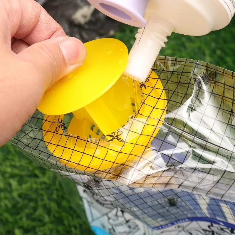 Hängende Einweg-Fliegenfalle mit wasserlöslichem Köder – wirksame Insektenbekämpfung für Garten und Außenbereich | Sulvida