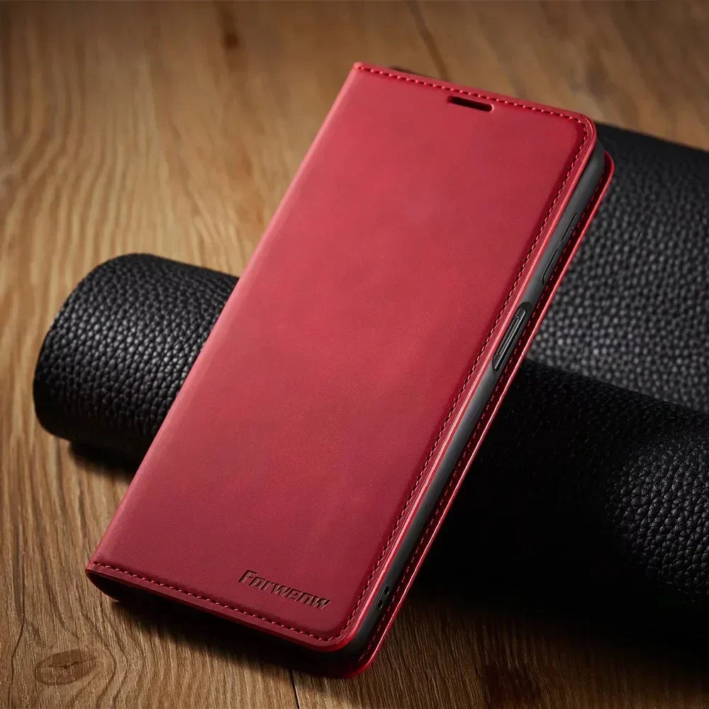 Magnetische Leren Telefoonhoes voor Samsung Galaxy – Compacte Portemonnee met Kaartvakjes | Sulvida
