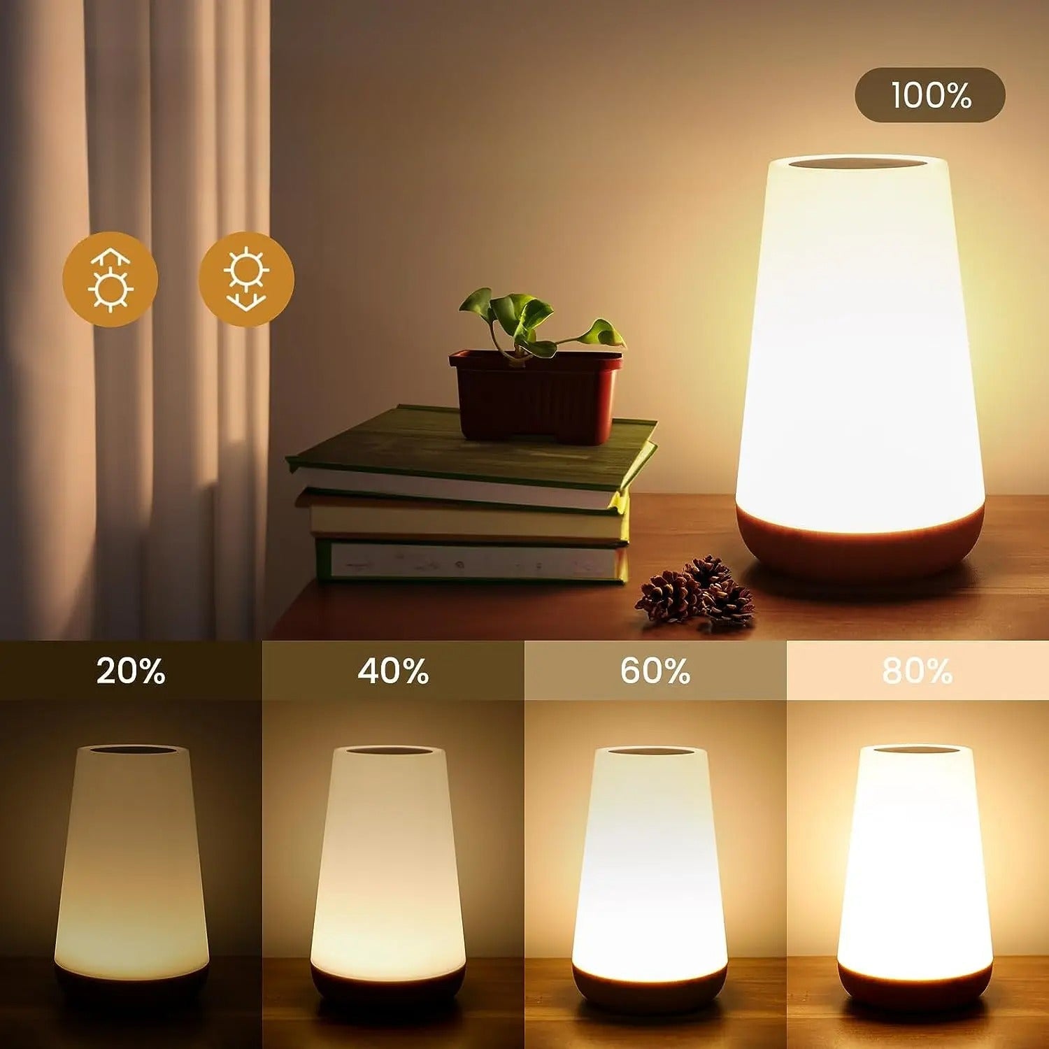 RGB-Tafellamp met Afstandsbediening en Touchbediening – 13 Kleuren, 5 Helderheid Niveaus, Dimbaar Nachtlampje voor Slaapkamer, Woonkamer & Kinderkamer | Sulvida