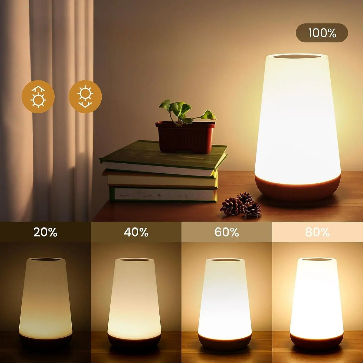 RGB-Tafellamp met Afstandsbediening – 13 Kleuren Dimbare Sfeerlamp Touch Control USB Oplaadbaar Draadloos | Sulvida