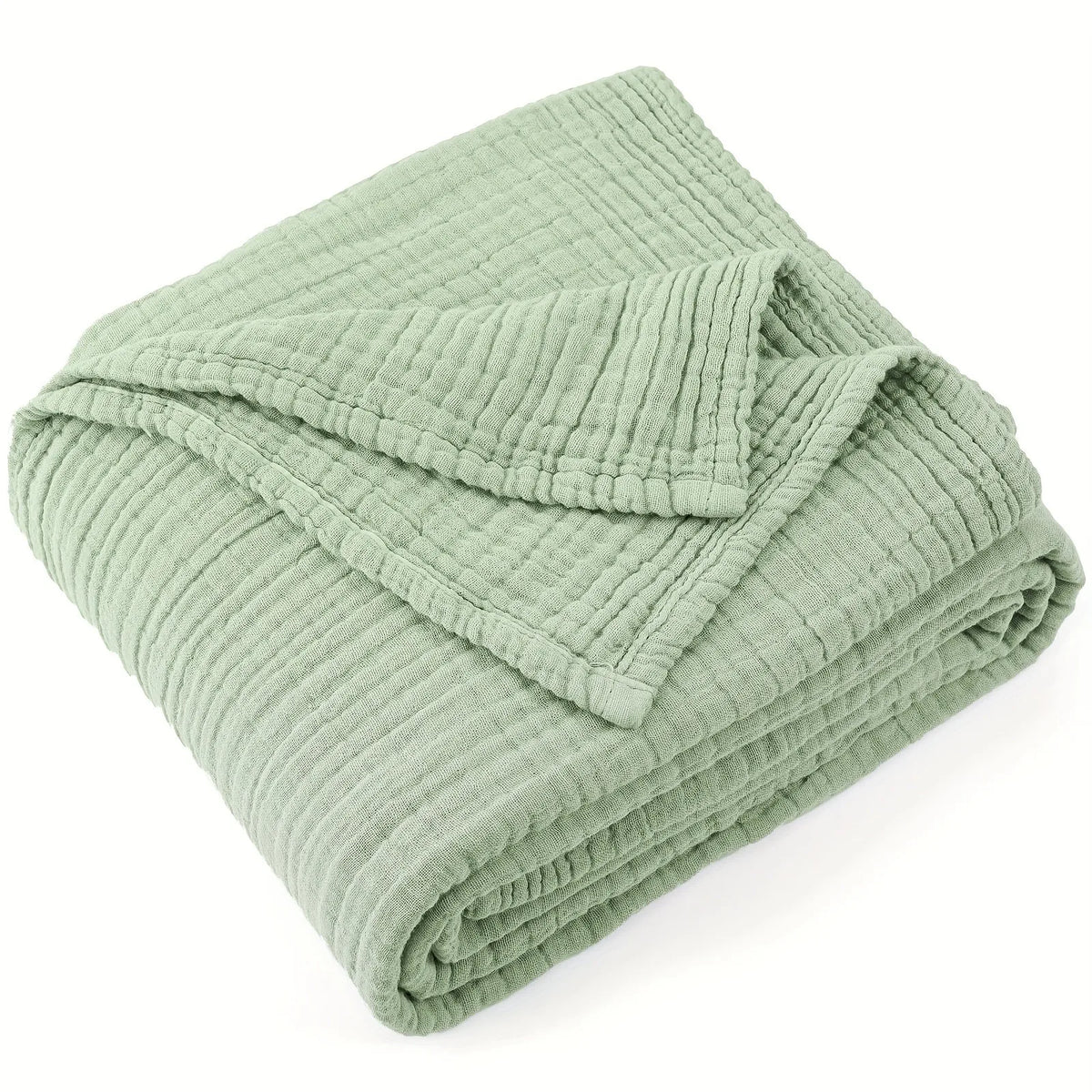 Katoenen Plaid Zeslaags Luchtig Zomerdeken Ademend Lichtgewicht Muslin Gauze Deken voor Bank Bed Sofa | Sulvida