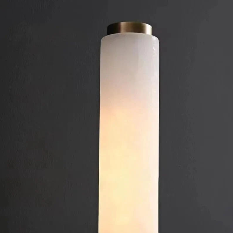 Cilindervormige Wandlamp Natuursteen met Metaal voor Woonkamer Slaapkamer Hal Eettafel Studeerkamer Verlichting | Sulvida