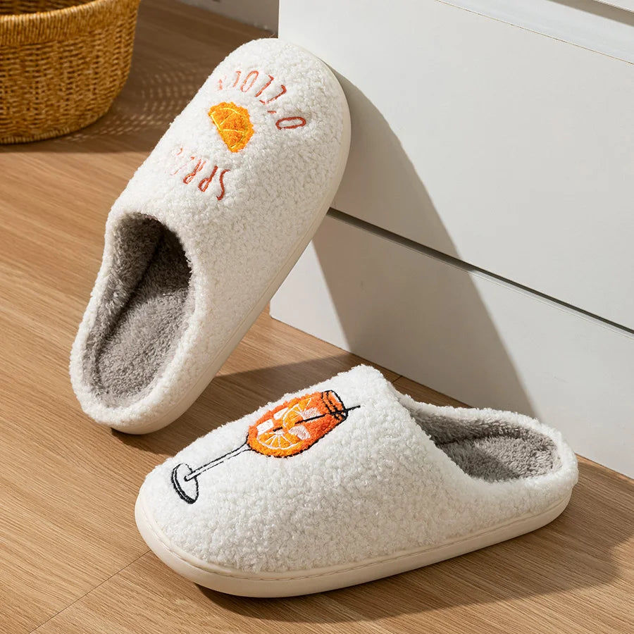 Damespantoffels Pluche Binnensloffen Beige Roze Warm Comfort Indoor Huis Slippers Zacht Antislip Cadeau | Sulvida