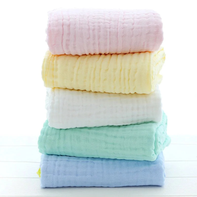 Musselinen Babydoek 105x105 cm Zeslaags Katoenen Swaddle Deken Pasgeboren Omslagdoek voor Jongens & Meisjes | Sulvida