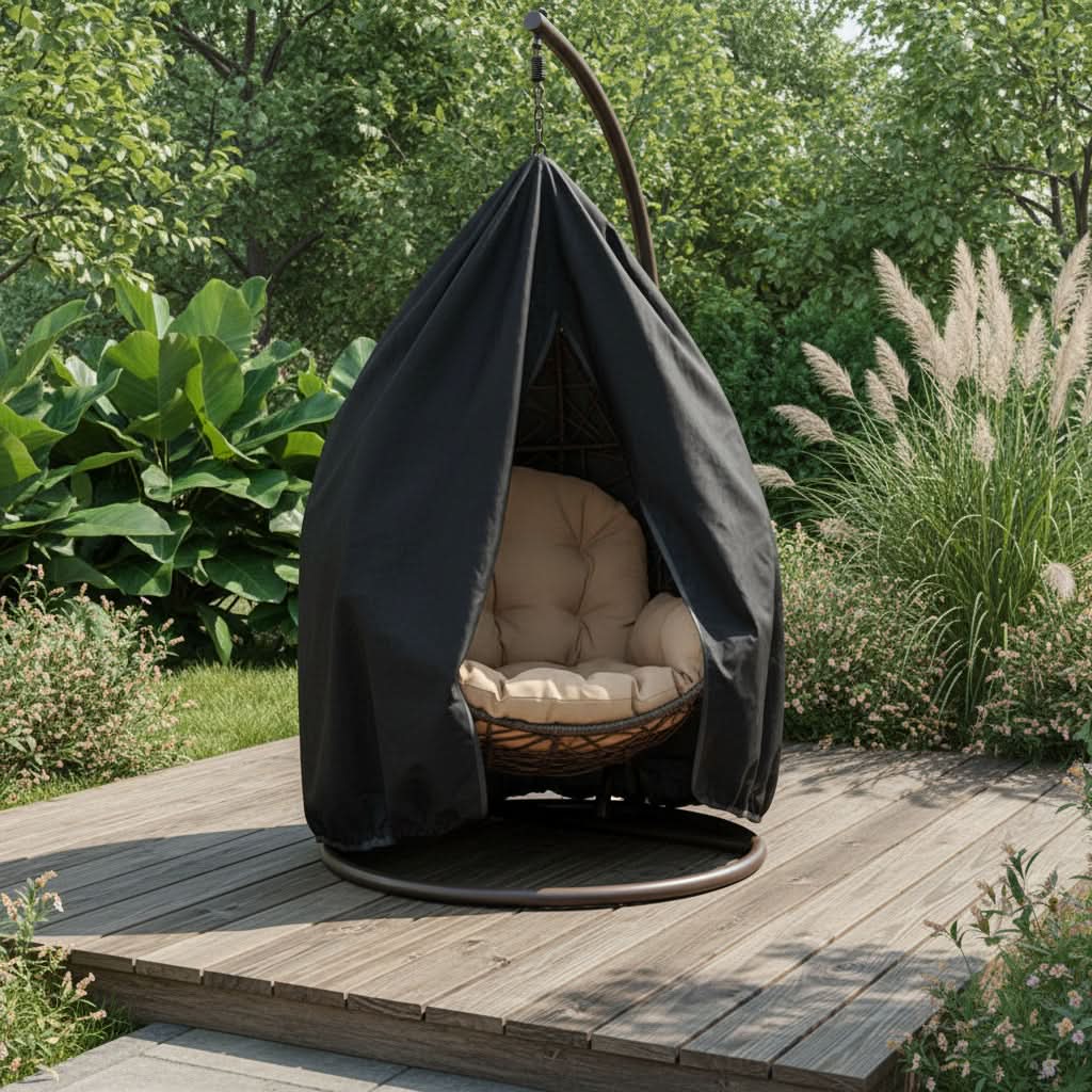 Beschermhoes voor Hangstoel Eivormig Waterdicht Buitenmeubilair 190x115 of 200x230 cm Tuin Balkon Terras | Sulvida
