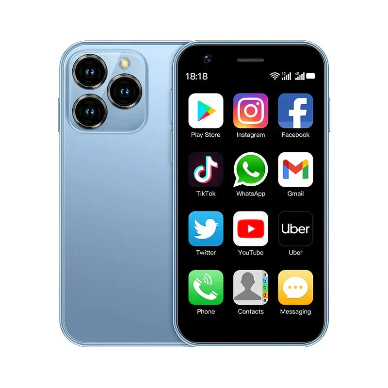 Mini smartphone compact de 3 pouces à écran tactile, double SIM, Wi-Fi, GPS, téléphone de poche Android pour voyager et se déplacer | Sulvida