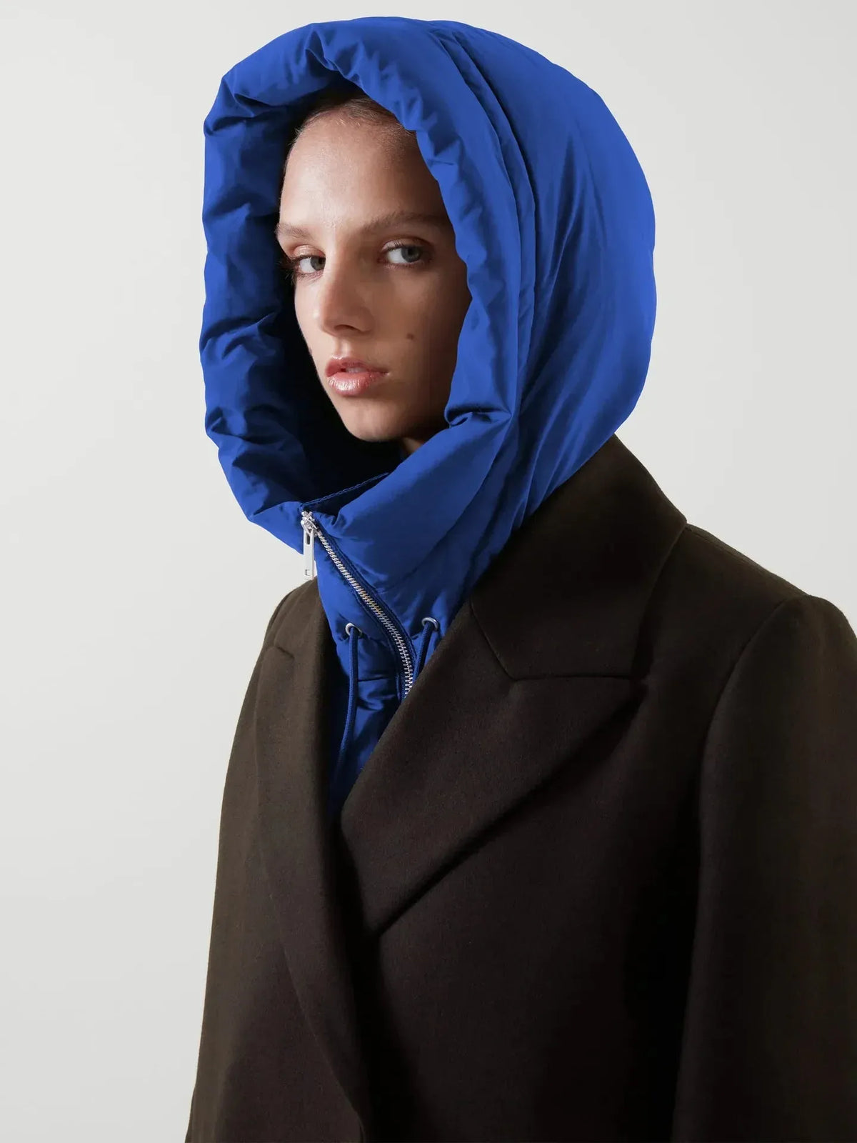 Capuchon Sjaal met Capuchon Polyester Katoen – Warme Halssjaal voor Winter – Effen Kleur One Size Unisex | Sulvida