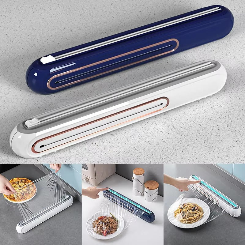 Magnetische Foliedispenser Wit Blauw Hemelsblauw BPA-vrij Keukenaccessoire Foliehouder Snijmechanisme | Sulvida