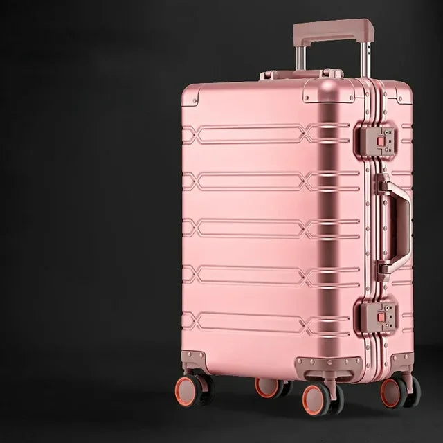 Reiskoffer aluminium met 360° wielen TSA-slot handbagage trolley zakelijk lichtgewicht duurzaam reizen | Sulvida