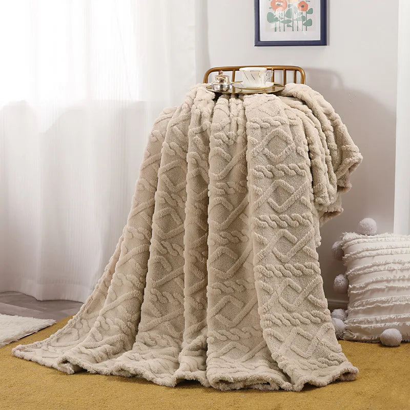 Zachte Flanel Plaid Polyester Effen Kleur Deken voor Bank en Bed Multifunctioneel Woonkamer Slaapkamer | Sulvida