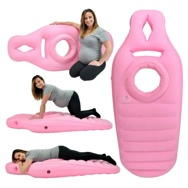 Opblaasbaar Zwangerschapskussen voor Buik Rug en Benen Ondersteuning Yoga Ligmat Optimaal Comfort tijdens Slaap | Sulvida