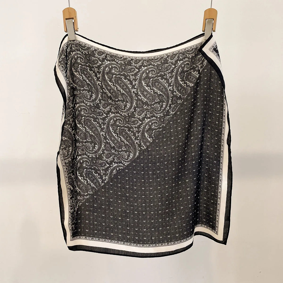 Vierkante Hoofddoek Dames Katoengevoel Print Hals Haar Accessoire Mode Bandana Multifunctioneel 68x68cm | Sulvida