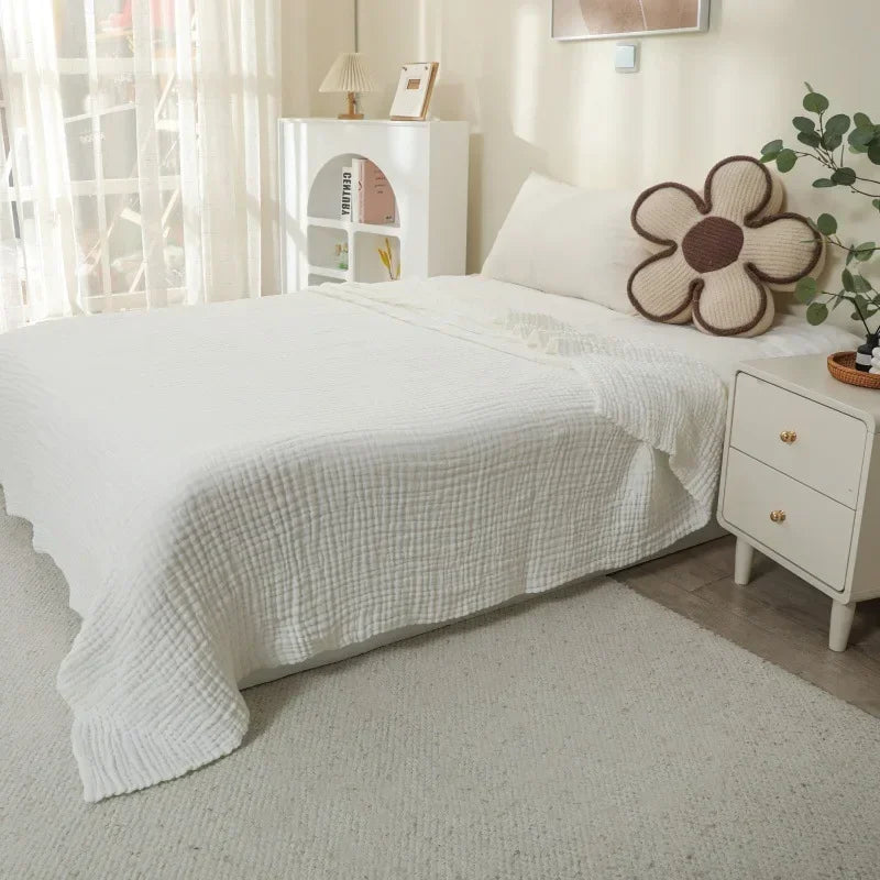 Mousseline Deken 6-Laags Katoen 150x200cm Zacht Ademend Zomer Babydeken Kinderdeken Volwassenen Plaid | Sulvida