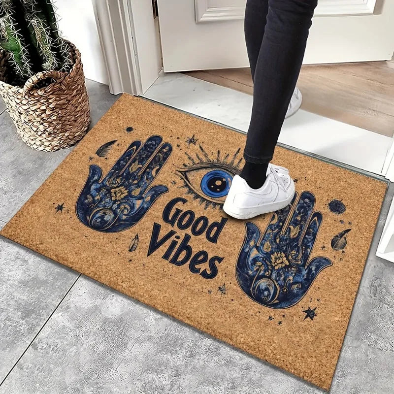 Deurmat Polyester Antislip Vuilafstotend Voor Entree Balkon Slaapkamer Buitengebruik Welkom Vloerkleed Deurkleed | Sulvida