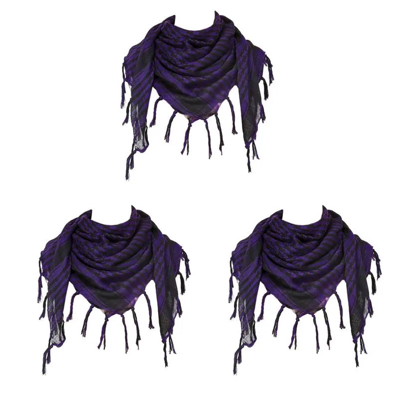 Tactische Shemagh Woestijnsjaal Geruit Katoen 100x100 cm Hoofddoek Hals Mannen Vrouwen Sport Outdoor | Sulvida