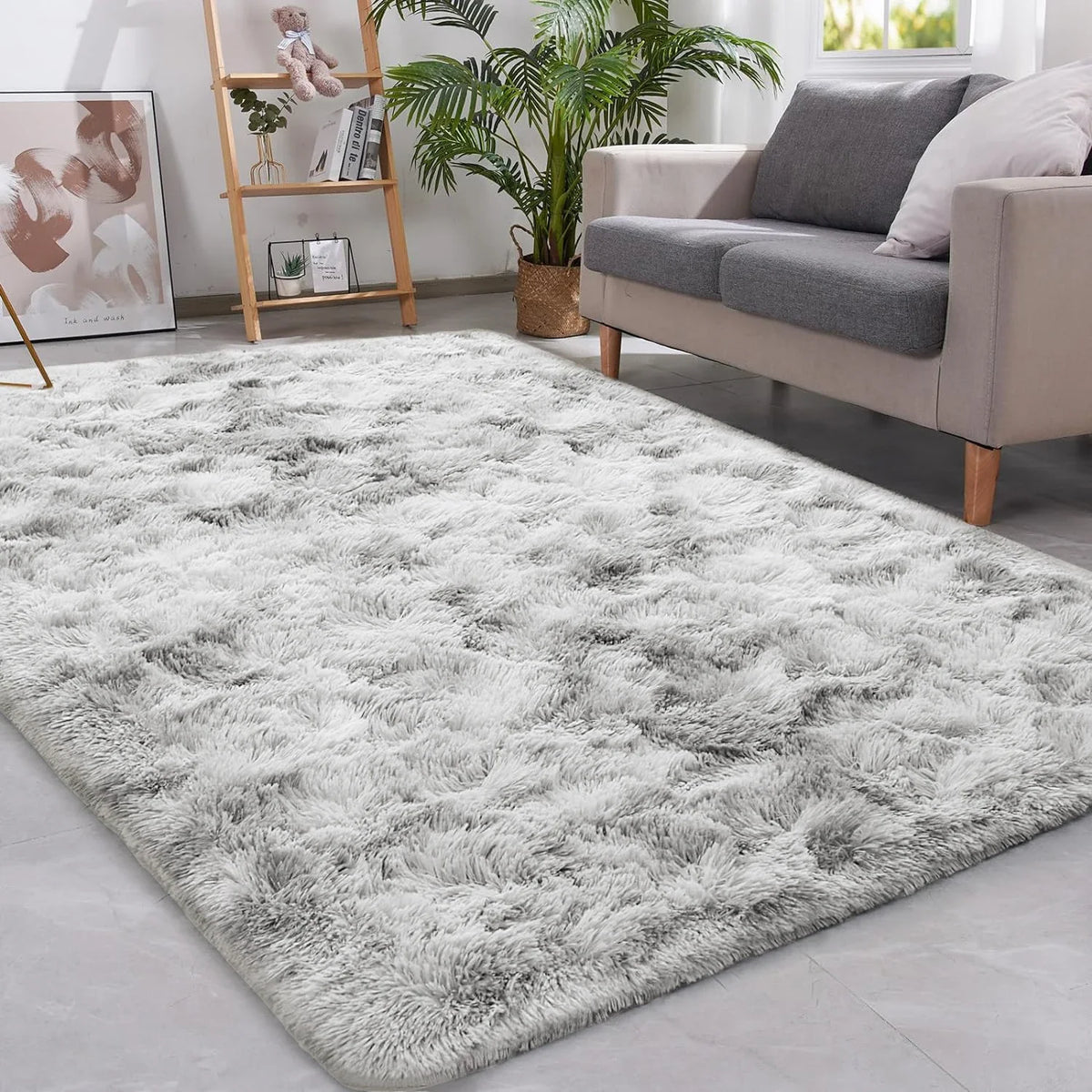 Pluche Vloerkleed Rechthoek Antislip Zachte Tapijt Woonkamer Slaapkamer Badkamer Modern Interieur Decoratief | Sulvida