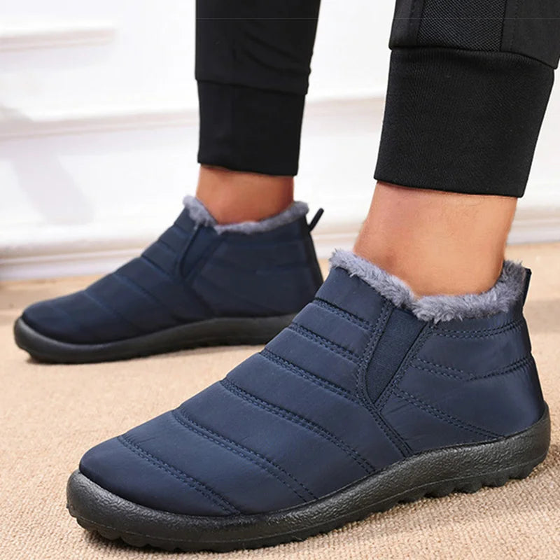 Bottes d’hiver doublées pour homme, imperméables, avec semelle antidérapante, confortables et chaudes pour un usage quotidien en extérieur | Sulvida