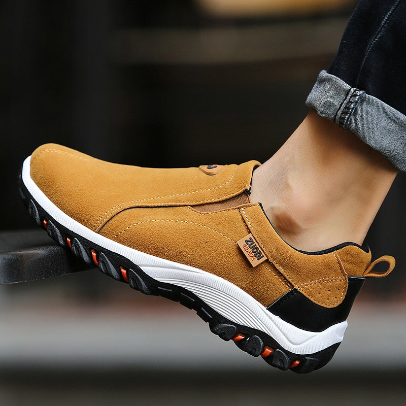 Comfortabele Wandelschoenen voor Heren – Outdoor Instappers met Antislipzool en Hoge Steun voor Lange Wandelingen en Reizen | Sulvida