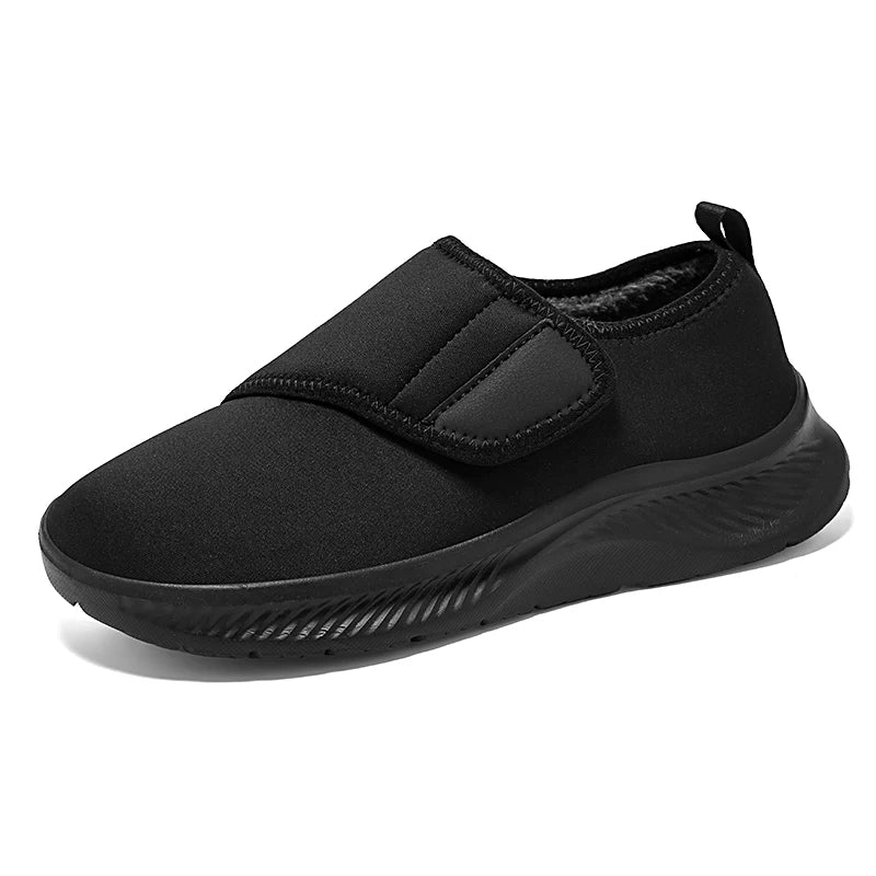 Orthopedische Pantoffels met Klittenband Wintervoering Seniorenschoenen Extra Breed Comfortabel Binnenschoen | Sulvida