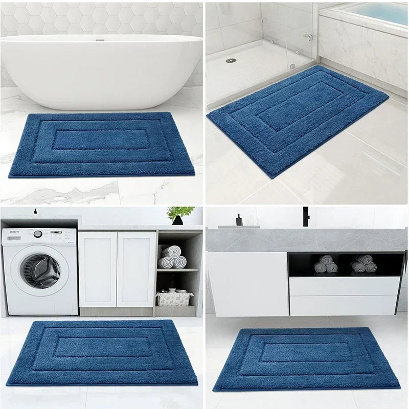 Badmat Microfiber Antislip Dubbellaags Absorberend Zacht Badkamertapijt Comfortabel Veilig Badkamermat | Sulvida