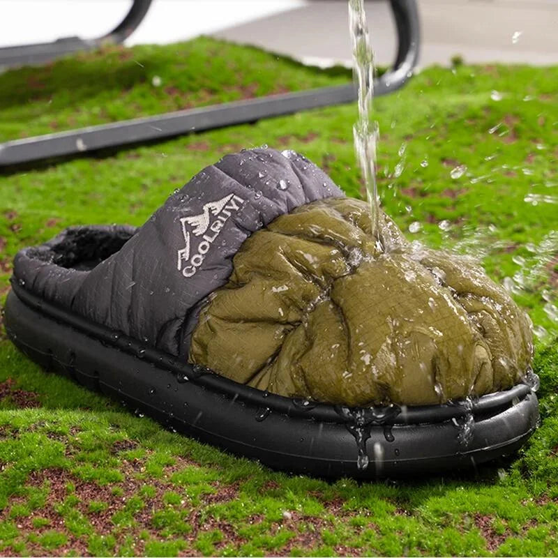 Gevoerde Pantoffels Unisex Waterafstotend Antislip Zool Warm Comfort Binnenshuis Buitenshuis Winterschoenen | Sulvida