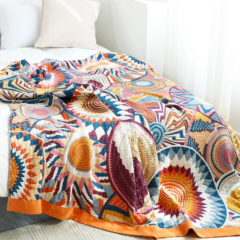 Plaid en coton à tissage ajouré, pour le printemps et l’automne, couvre-lit, canapé, lit, voyage, couverture multifonctionnelle 150×200 200×230 | Sulvida
