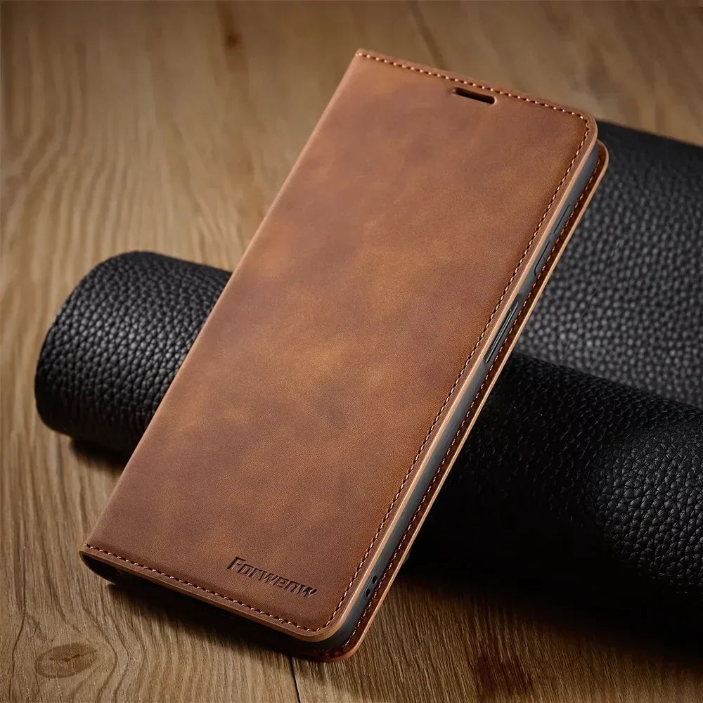Magnetische Leren Telefoonhoes voor Samsung Galaxy – Compacte Portemonnee met Kaartvakjes | Sulvida