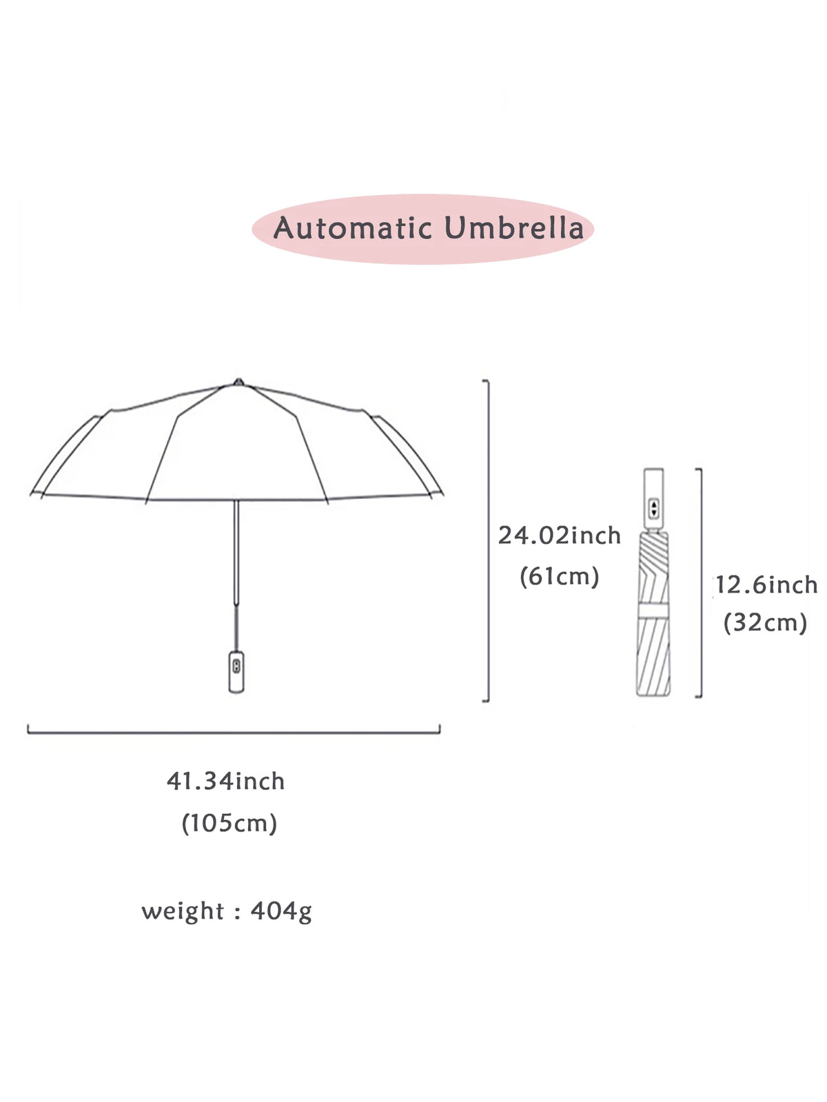 Automatische Opvouwbare Paraplu Dubbellaags Winddicht Stormbestendig Regenparaplu voor Heren en Dames | Sulvida