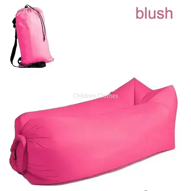 Canapé gonflable pliant d’extérieur à gonflage rapide, transat gonflable pour camping, pique-nique, jardin, plage et détente | Sulvida