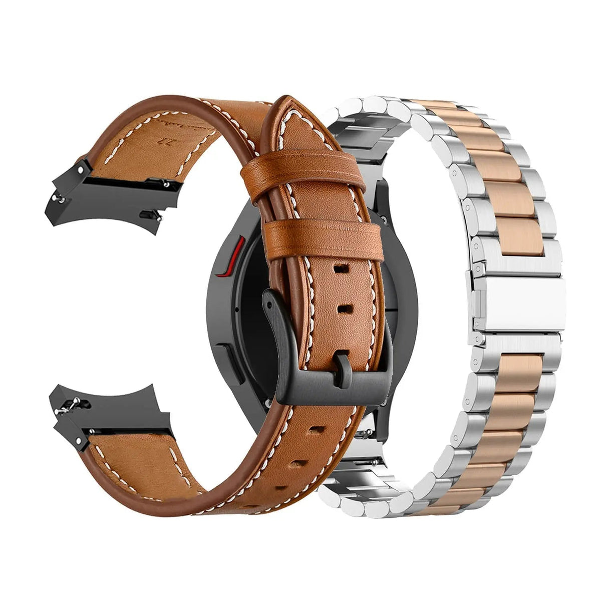 Bracelet de smartwatch en acier compatible avec Galaxy Watch 5 40mm 44mm et Watch 5 Pro 45mm, bracelet de montre élégant, accessoire | Sulvida
