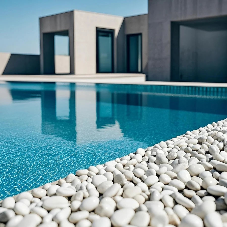 Gepolijste Witte Sierkiezels Natuursteen Tuin Decoratie 2-3cm Glanzend Wit Kiezelstenen voor Landscaping | Sulvida