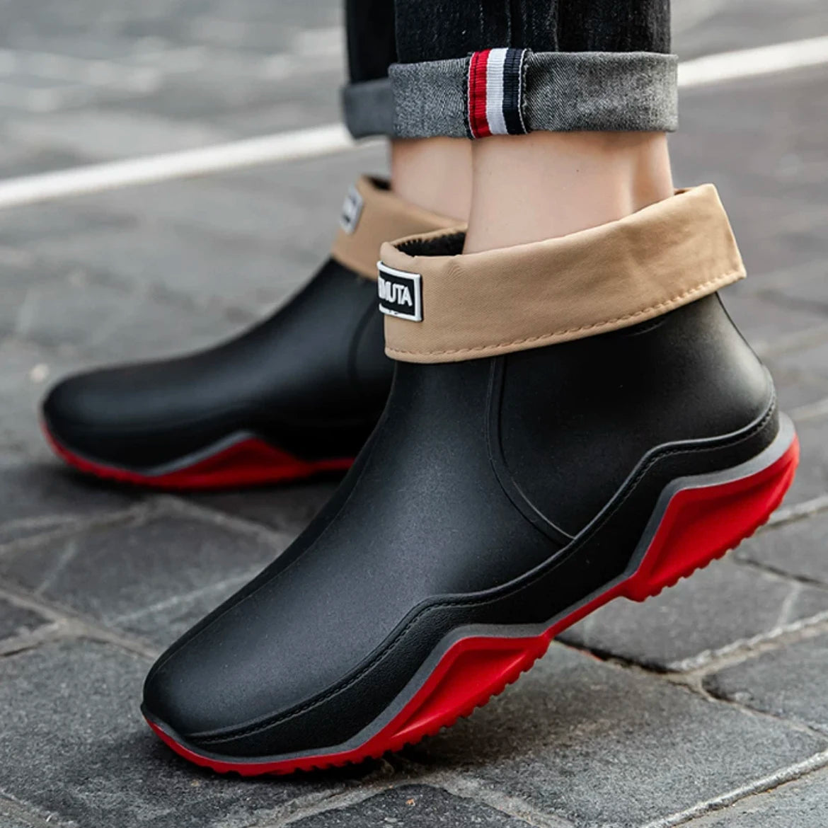 Waterdichte Enkellaarzen Dames Heren Antislip Regenlaarzen PVC Gekleurd Unisex Seizoenbestendig Tuinschoenen | Sulvida