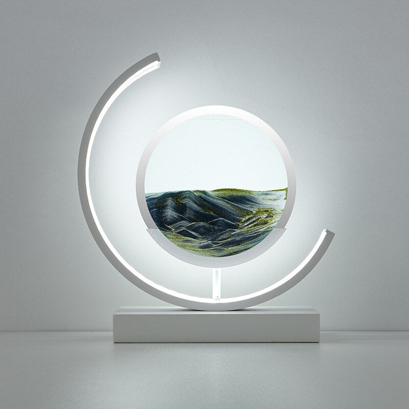 Decoratieve Tafellamp met Bewegend Zand Kleureffect LED Verlichting Sfeerverlichting Woonkamer Slaapkamer | Sulvida