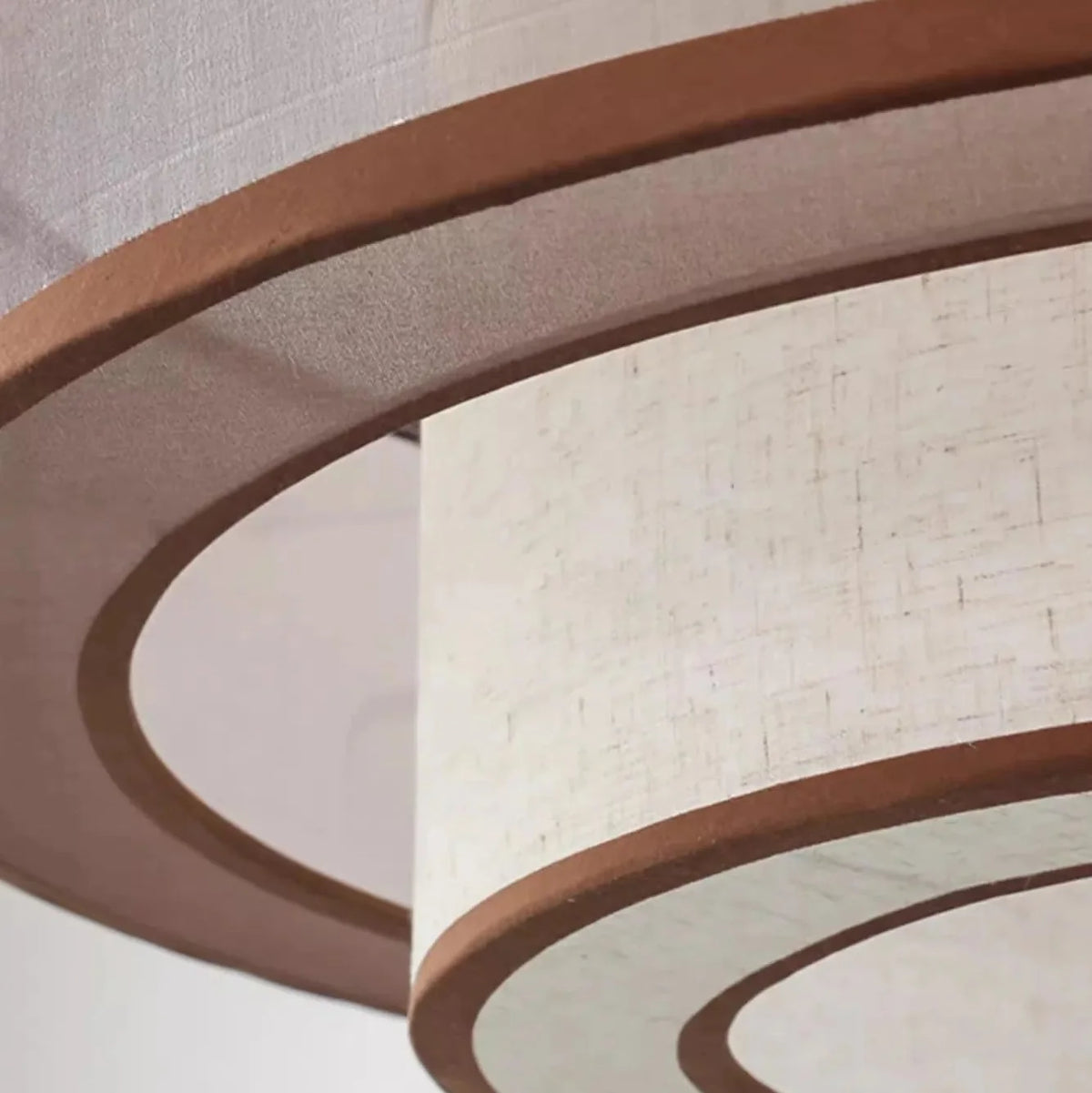 Gelaagde cilindervormige hanglamp met stoffen kap 50-80 cm voor eetkamer woonkamer en modern interieur | Sulvida