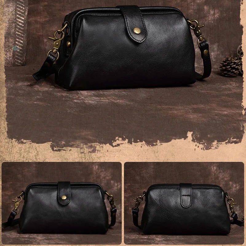 Handgemaakte Retro Schoudertas Vintage Leer Dames Crossbody Dagelijkse Accessoire Stijlvol Draagtas Mode | Sulvida