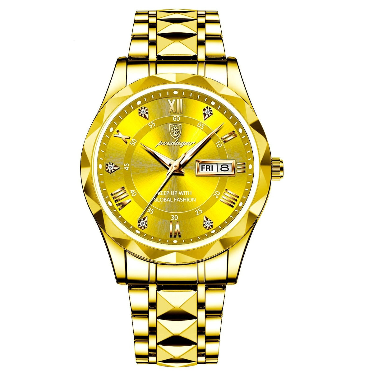 Herenhorloge Lichtgevende Wijzerplaat Roestvrijstaal 41mm Waterbestendig Datum Weekweergave Quartz Zakelijk | Sulvida
