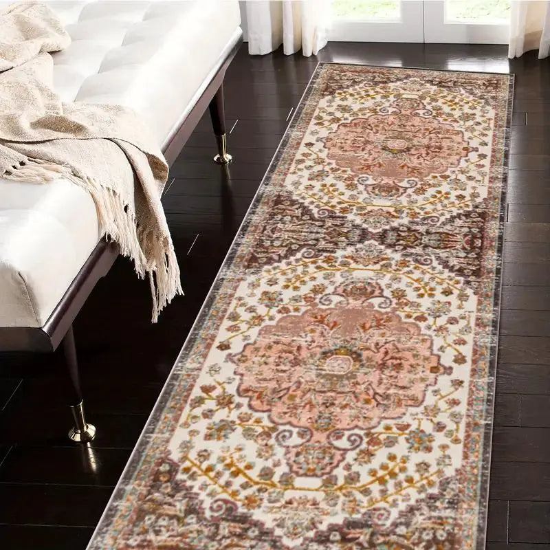 Vloerkleed Loper Wasbaar Antislip Vintage Print Gangloper voor Keuken Hal Woonkamer 50-80 cm Breed Sfeervol | Sulvida
