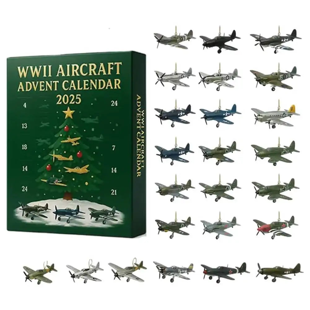 Historische Vliegtuigen Adventskalender 24 Dagen Verrassingscollectie Miniaturen Oorlogstuigen Cadeau | Sulvida