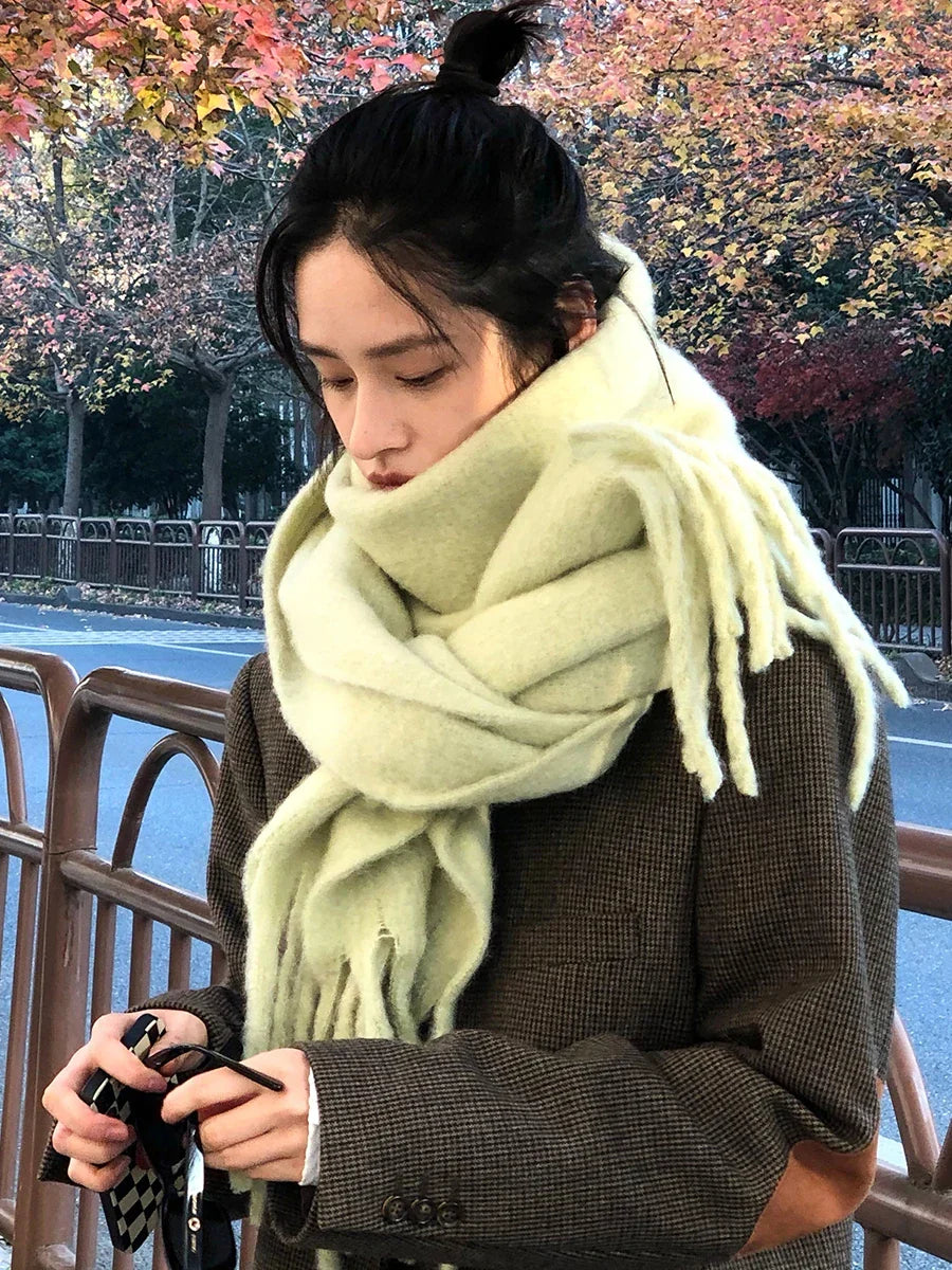 Dikke Pashmina Sjaal met Franje voor Dames - Warme Winter Accessoire Omslagdoek in Diverse Kleuren Stijlvol | Sulvida