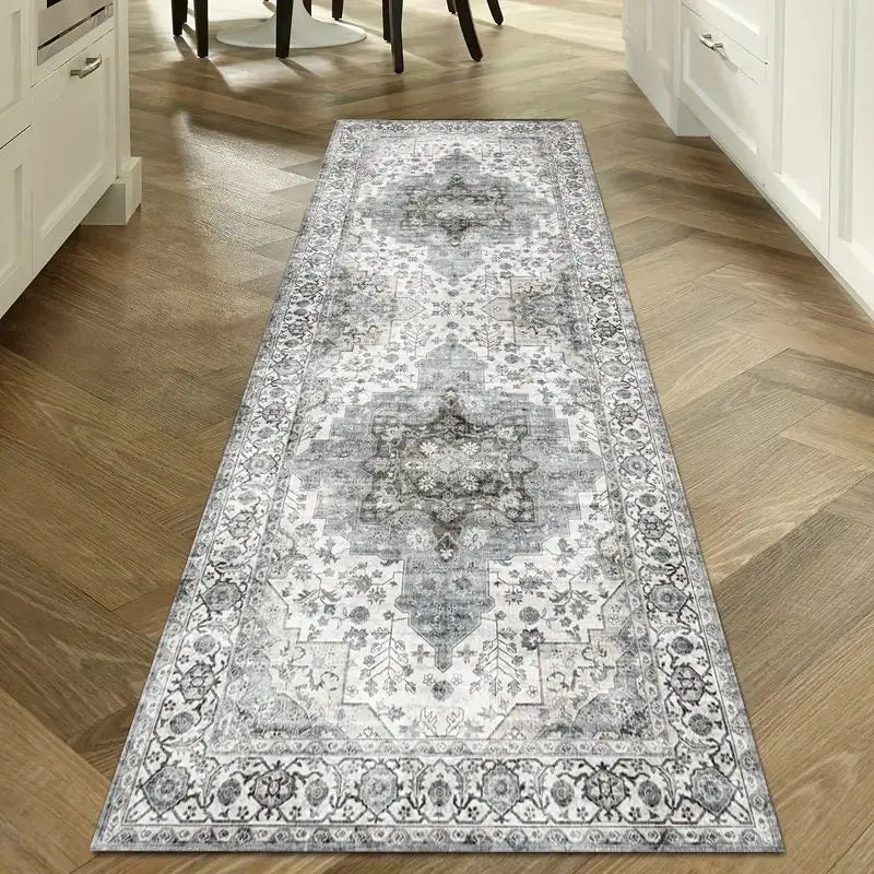 Vloerkleed Loper Wasbaar Antislip Vintage Print Gangloper voor Keuken Hal Woonkamer 50-80 cm Breed Sfeervol | Sulvida