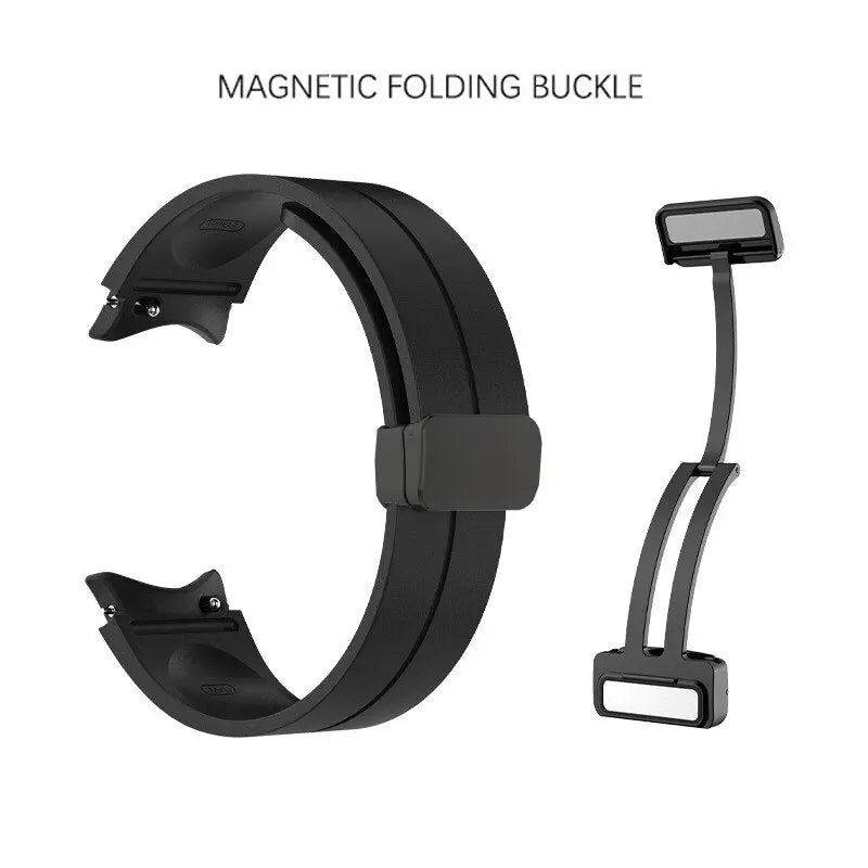 Bracelet de montre en silicone compatible avec Galaxy Watch 4 5 6, fermoir réglable, bracelet de sport et accessoire pour montre connectée | Sulvida