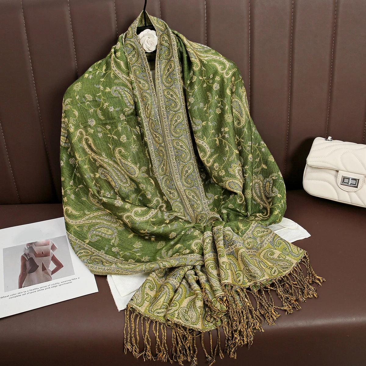 Kasjmier-gevoel Dames Sjaal 70×190 cm Polyester Warme Herfst Winter Omslagdoek Fashion Stola Accessoire | Sulvida