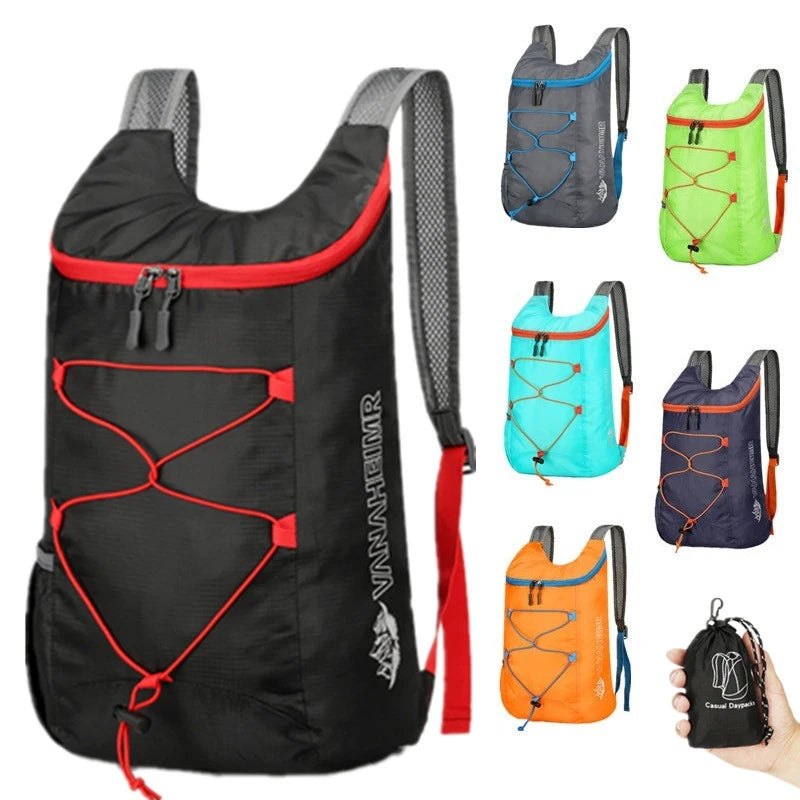 Opvouwbare Wandelrugzak 20L Waterafstotend Polyester Lichtgewicht Outdoor Reistas Kamperen Hiking Dagtas | Sulvida