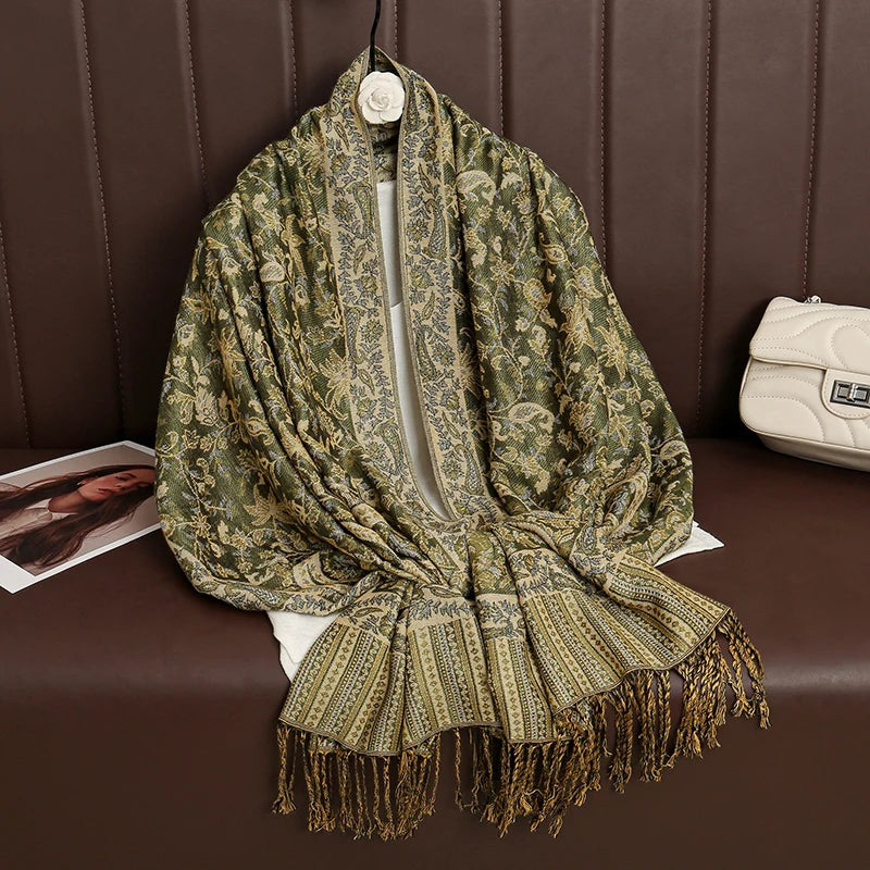 Kasjmier-gevoel Dames Sjaal 70×190 cm Polyester Warme Herfst Winter Omslagdoek Fashion Stola Accessoire | Sulvida